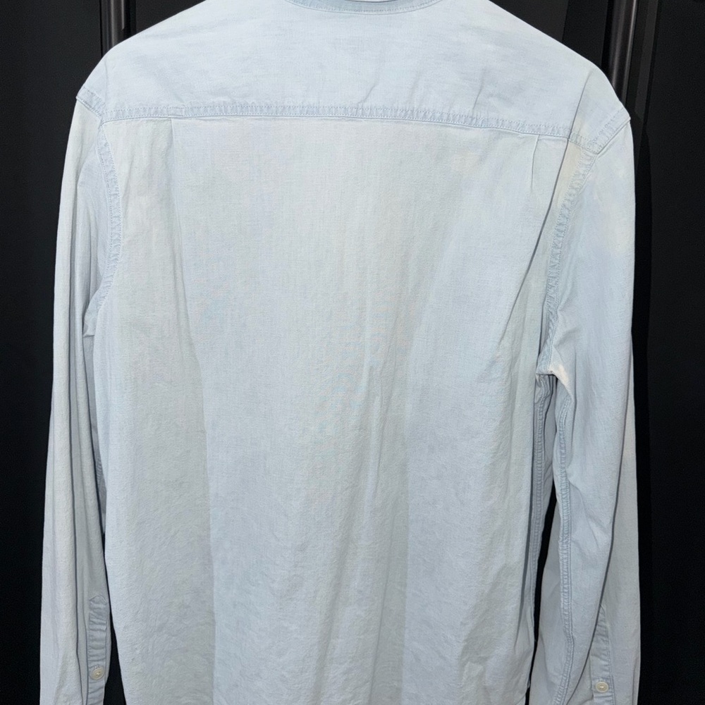 Express Men's Casual Light Blue Button Down Shirt - Picture 2 of 5
